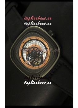 SevenFriday P-32 Black and Grey with Original Miyota 82S7 Movement - 1:1 Mirror Quality
