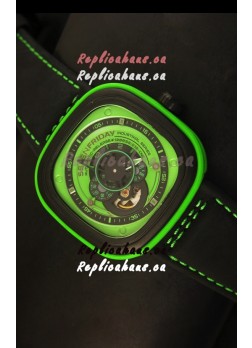 SevenFriday P-32 Black and Green with Original Miyota 82S7 Movement - 1:1 Mirror Quality