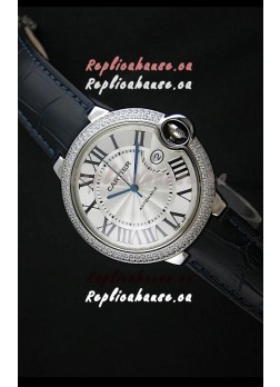 Cartier Balon de Swiss Replica Automatic Watch in White Dial