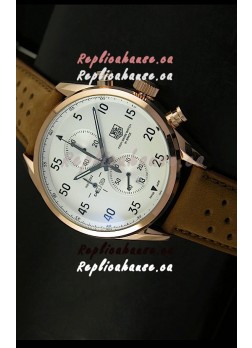 Tag Heuer Carrera 1887 SpaceEX Edition Japanese Quartz Watch in Pink Gold