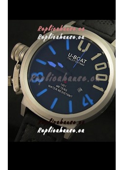 U Boat U-1001 Edition Japanese Drive Automatic Steel Watch in Blue Markers