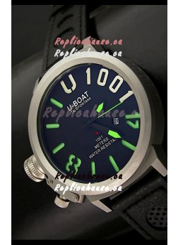 U Boat U-1001 Edition Japanese Drive Automatic Steel Watch in Green Markers