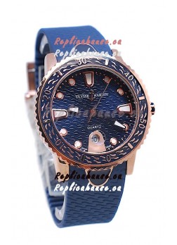 Ulysse Nardin Lady Diver Replica Watch in Gold Casing