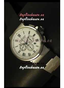 Ulysse Nardin Marine Chronograph Stainless Steel White Roman Dial - 1:1 Mirror Replica