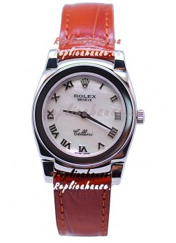 Rolex Cellini Cestello Ladies Swiss Replica Watch in Pearl Dial