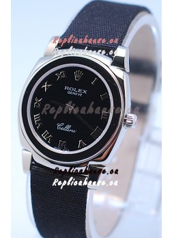 Rolex Cellini Cestello Ladies Swiss Black Watch in Roman Markers