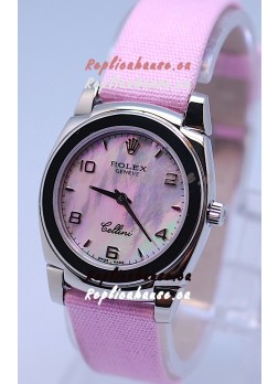 Rolex Cellini Cestello Ladies Swiss Pink Watch in Pearl Face