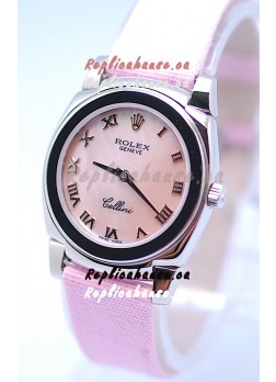 Rolex Cellini Cestello Ladies Swiss Pink Watch in Roman Markers